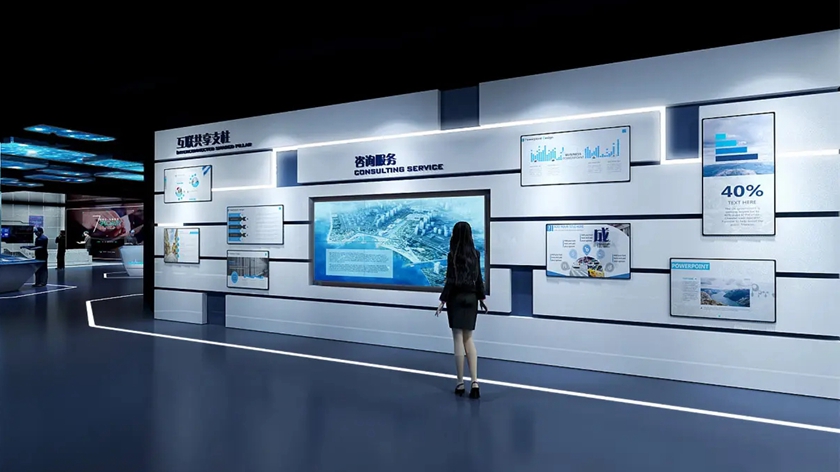 黑火石科技 颠覆传统的科技企业产品展示墙设计